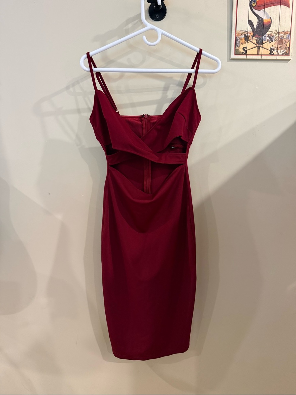 SHEIN Cross Bodice Dress | Red | XS